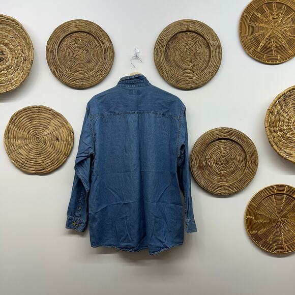 Vintage Competitors View Nascar Jeff Gordon Button Denim Button Shirt Mens Large - Picture 3 of 6